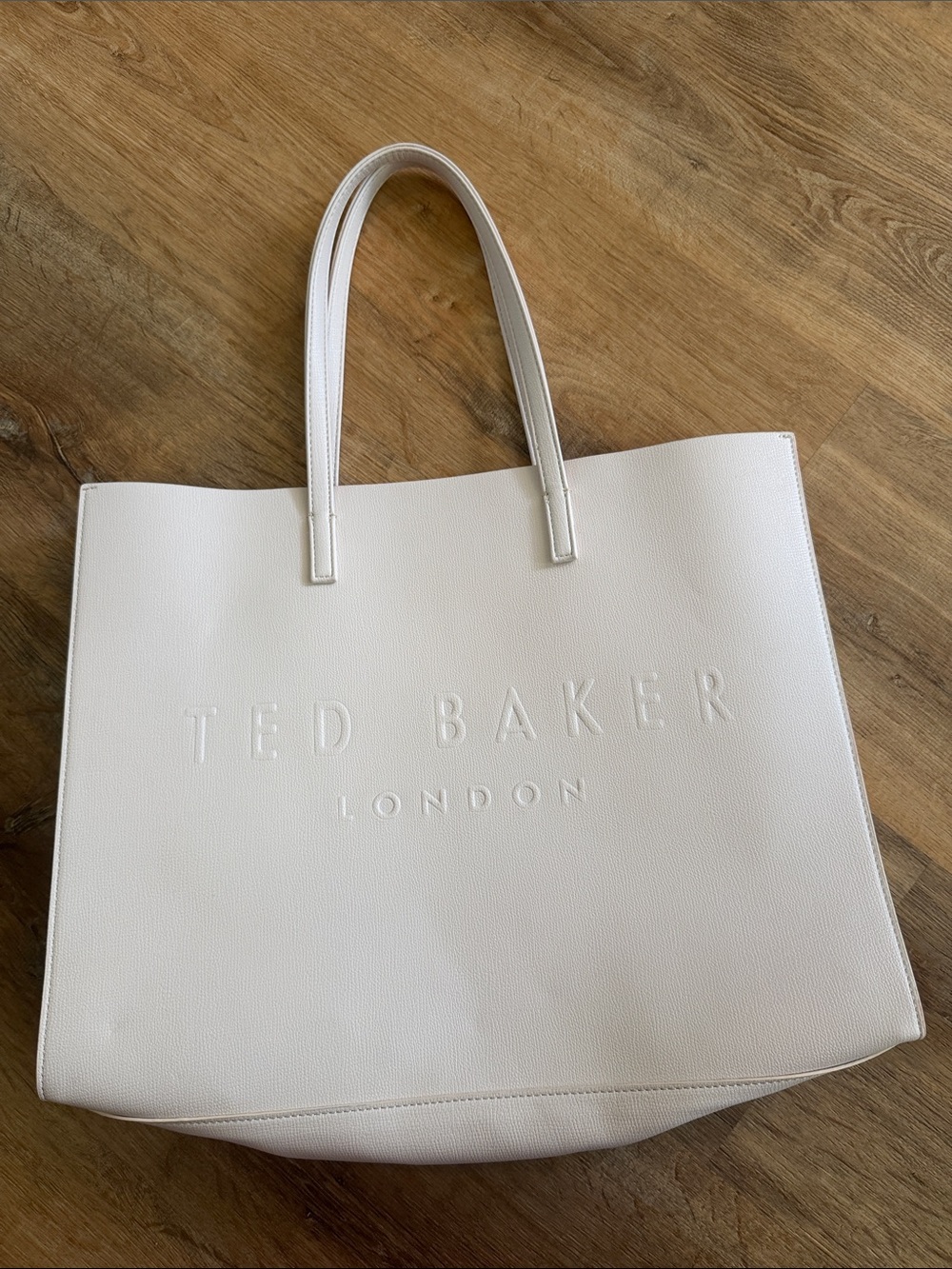 Ted Baker Light Baby Pink Embossed Logo Tote - Picture 3 of 4